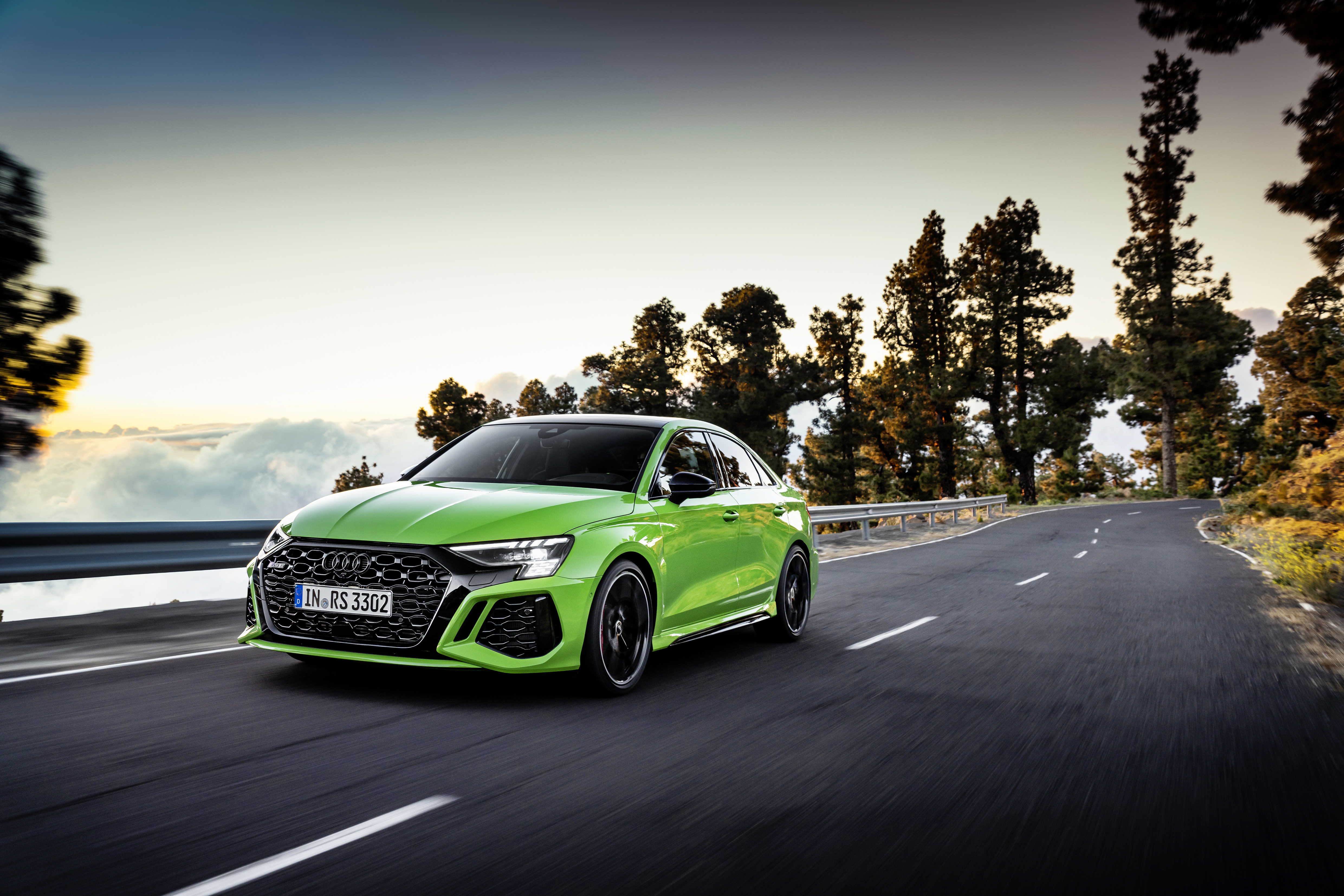 Green Audi RS3